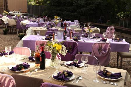 Table Settings for Wedding Guests at Pennington Place in Walsenburg